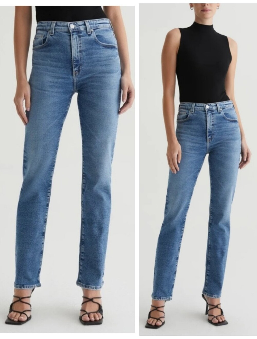 AG Adriano Goldschmied Straight Leg Medium Blue Jeans